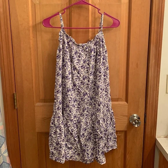H&M | Dresses | Hm Blue And White Floral Dress Medium | Poshmark